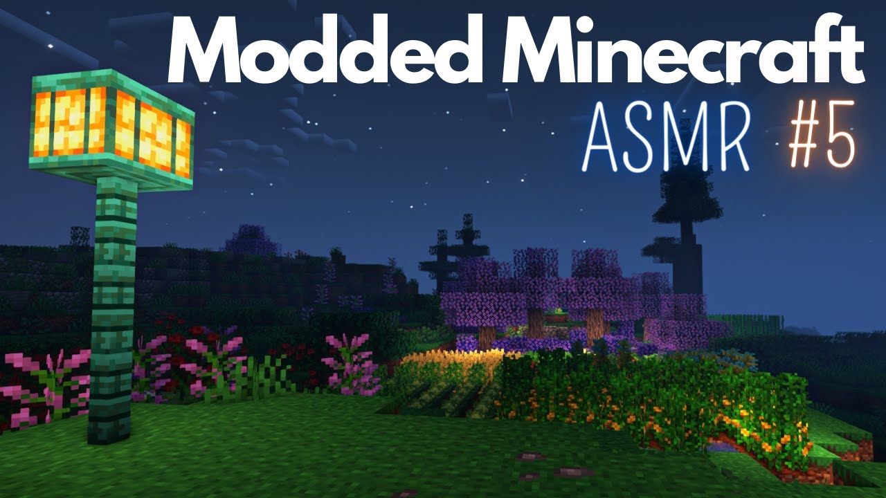 Modded Survival Minecraft ASMR #5 ~ Improved Peaceful mode (soft spoken with nature ambience)