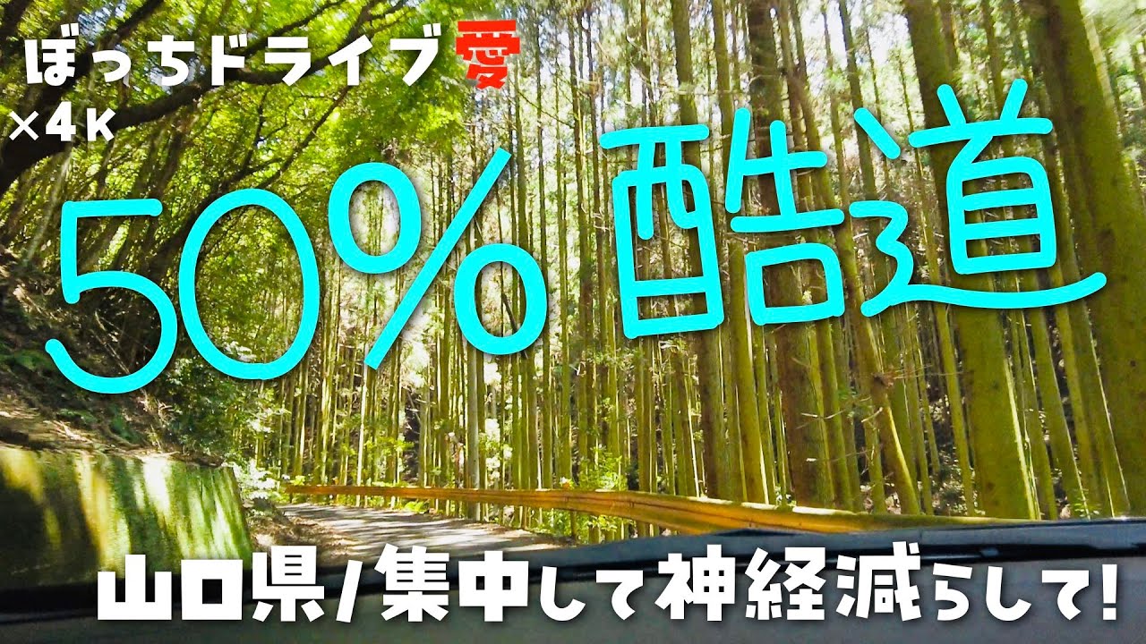 狗留孫山登山口(下関市)へドライブ｜山深い酷道｜4K60fps地方の国道県道田舎道