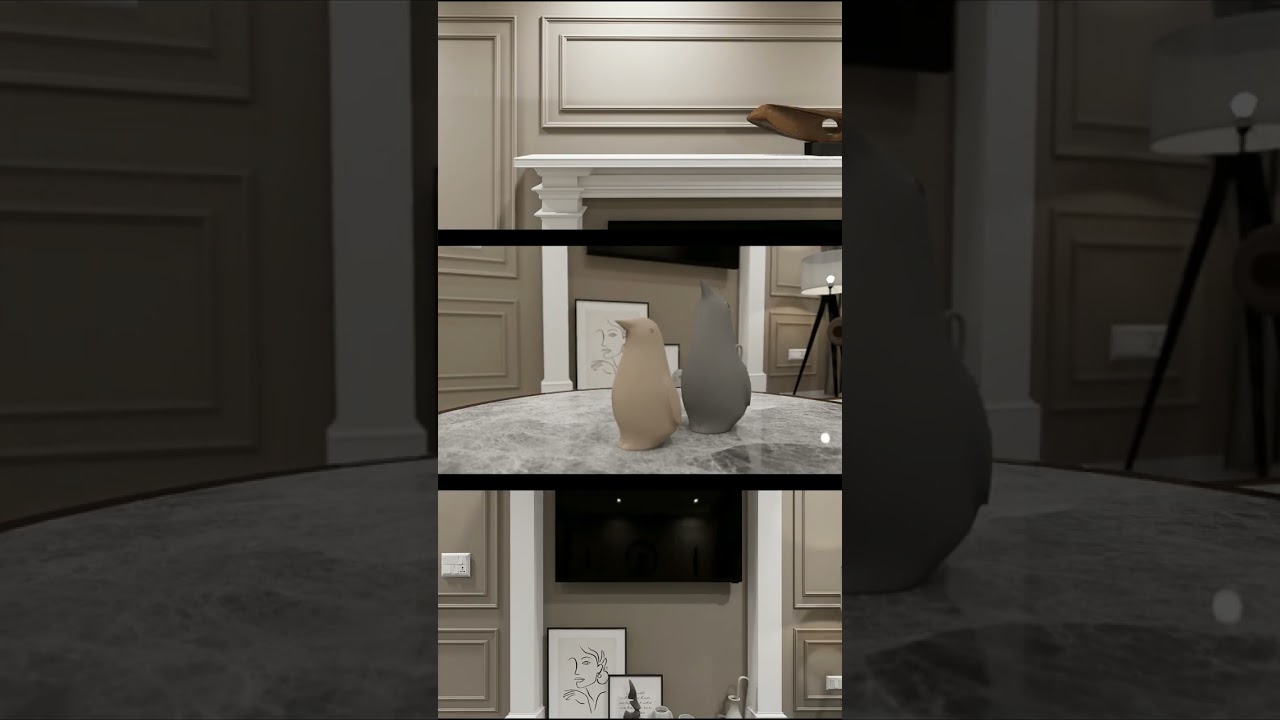 TV Unit design with a neo-classical touch!