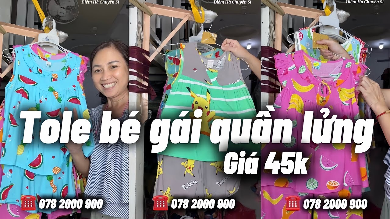 26-2-2026| Đồ Tole bé gái quần lửng giá 45k