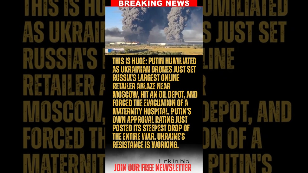 BREAKING: Putin humiliated as Ukraine's drone strikes torch Russia's 