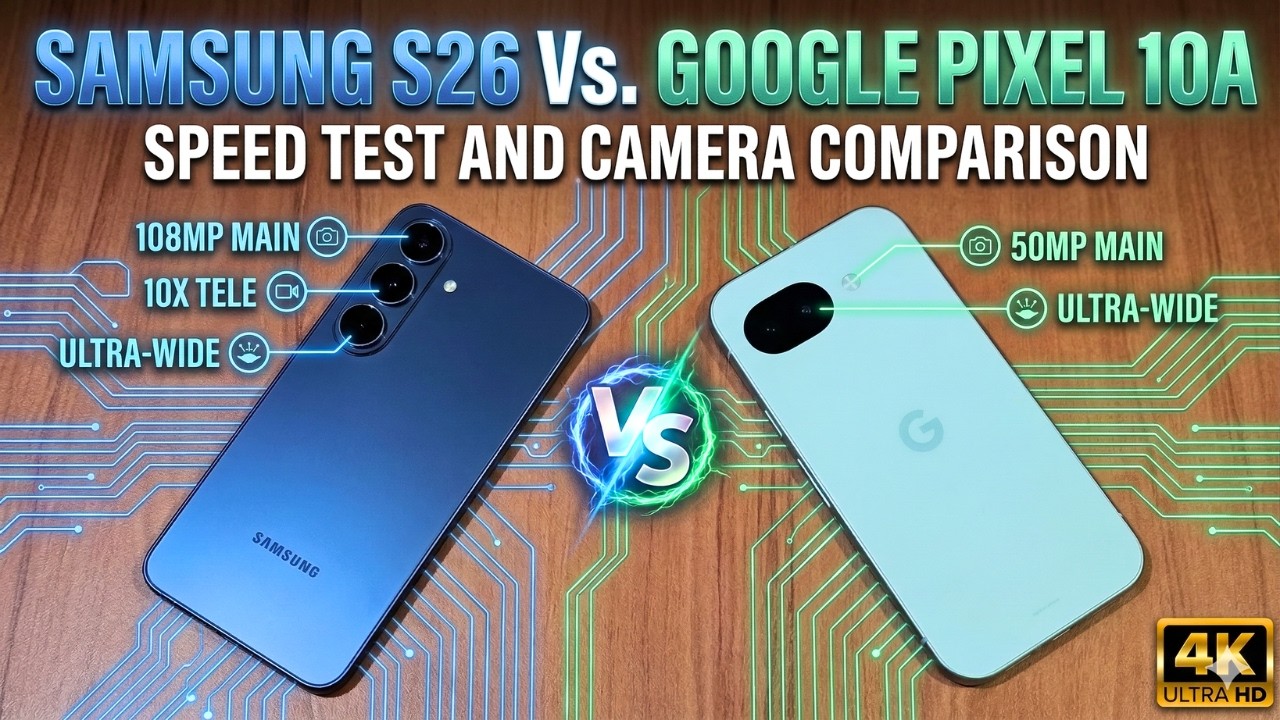 Samsung S26 vs Google Pixel 10A | Speed Test + Camera Comparison