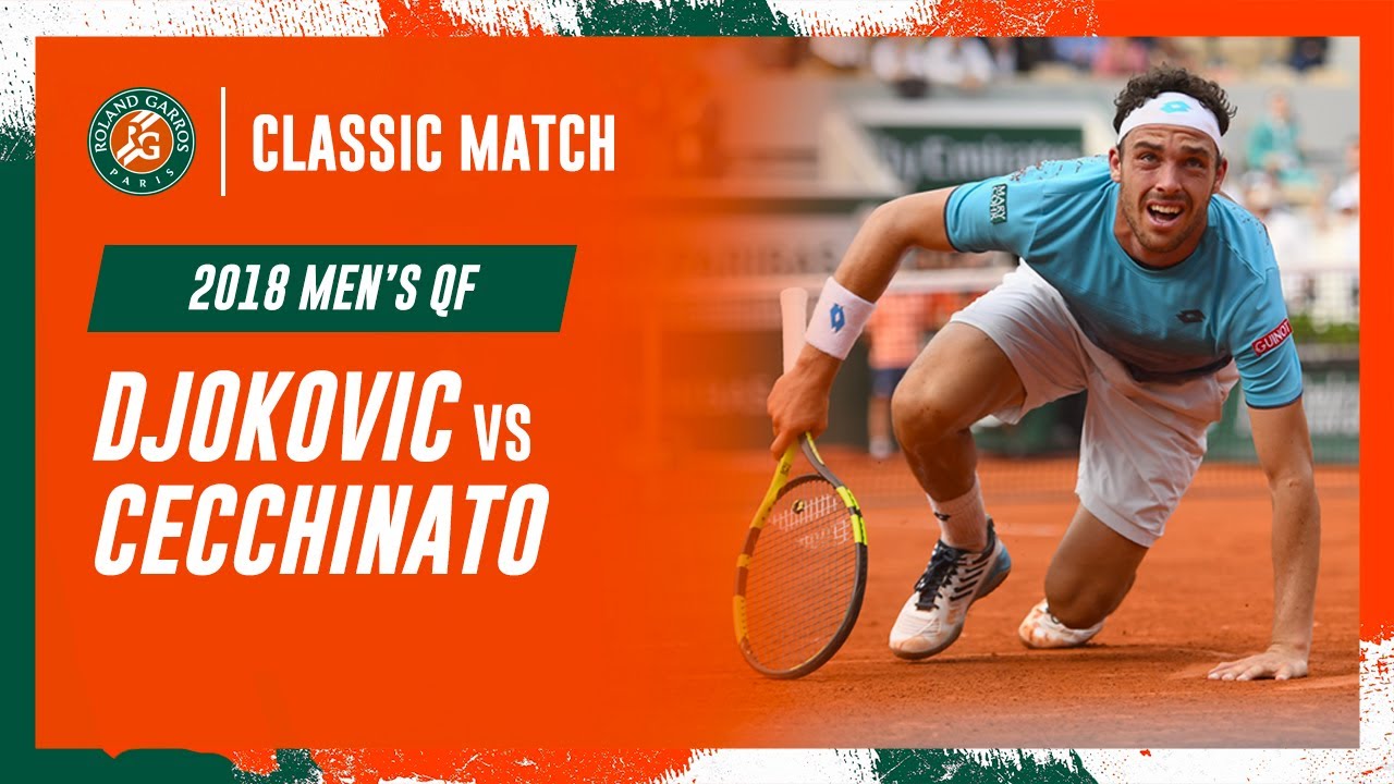 Cecchinato vs Djokovic 2018 Men's quarter-final | Roland-Garros Classic Match