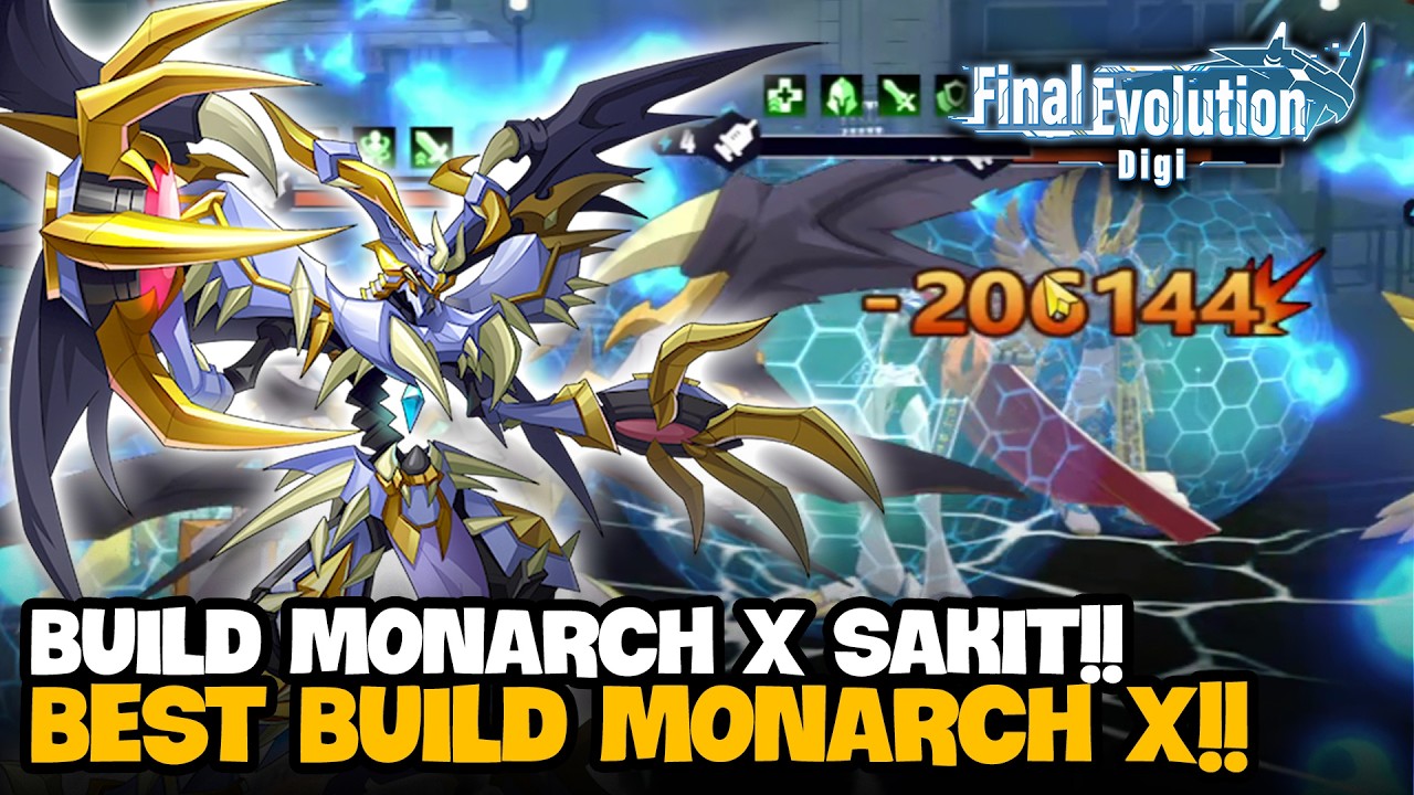 FULL BUILD MONARCH X DAMAGE SAKIT DAN BISA HIDUP LAGI!! - Digimon The Final Evolution Digi