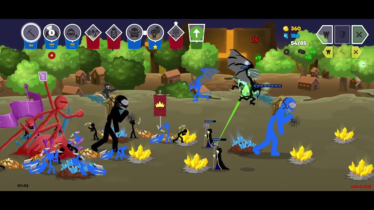 Stick war saga playing with Kai rider 2V2 death match 
