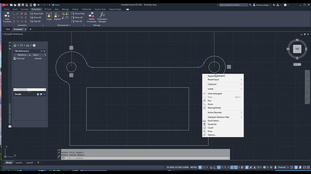 AutoCAD 2023 Counterbore in 3D solid object