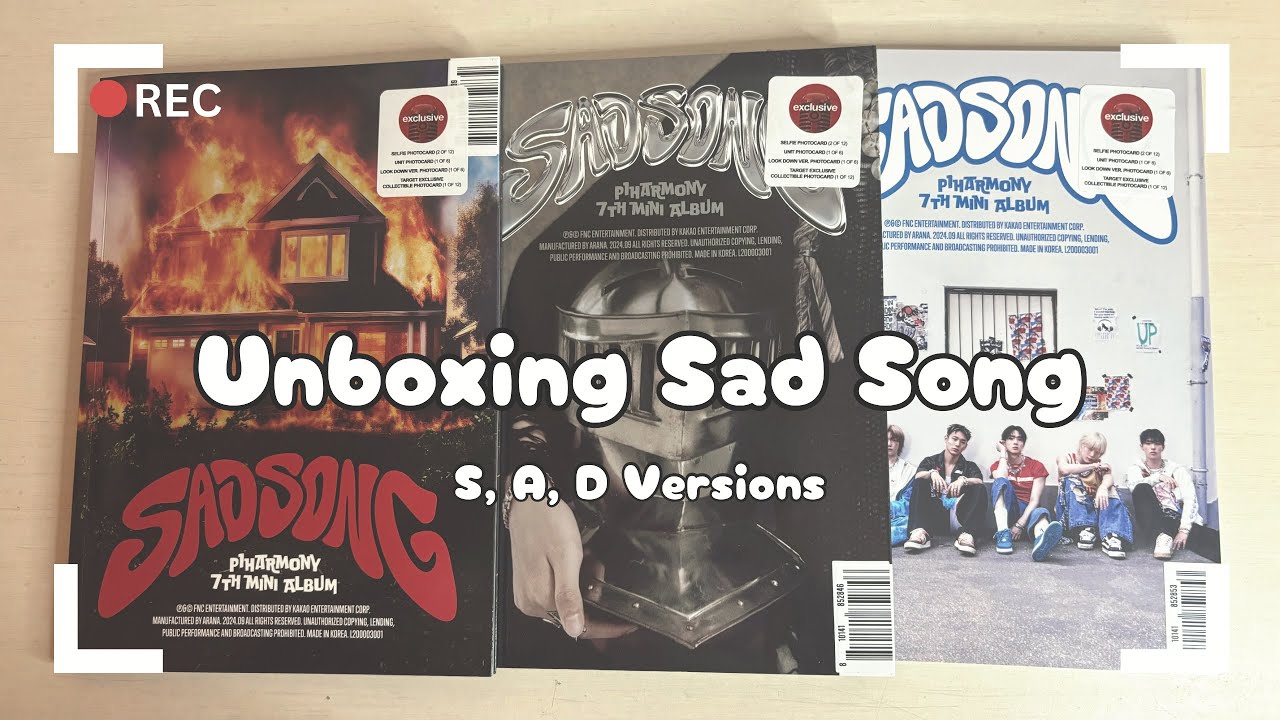 ♡Unboxing P1Harmonys Sad Song Albums♡S, A, & D versions♡Target Versions♡