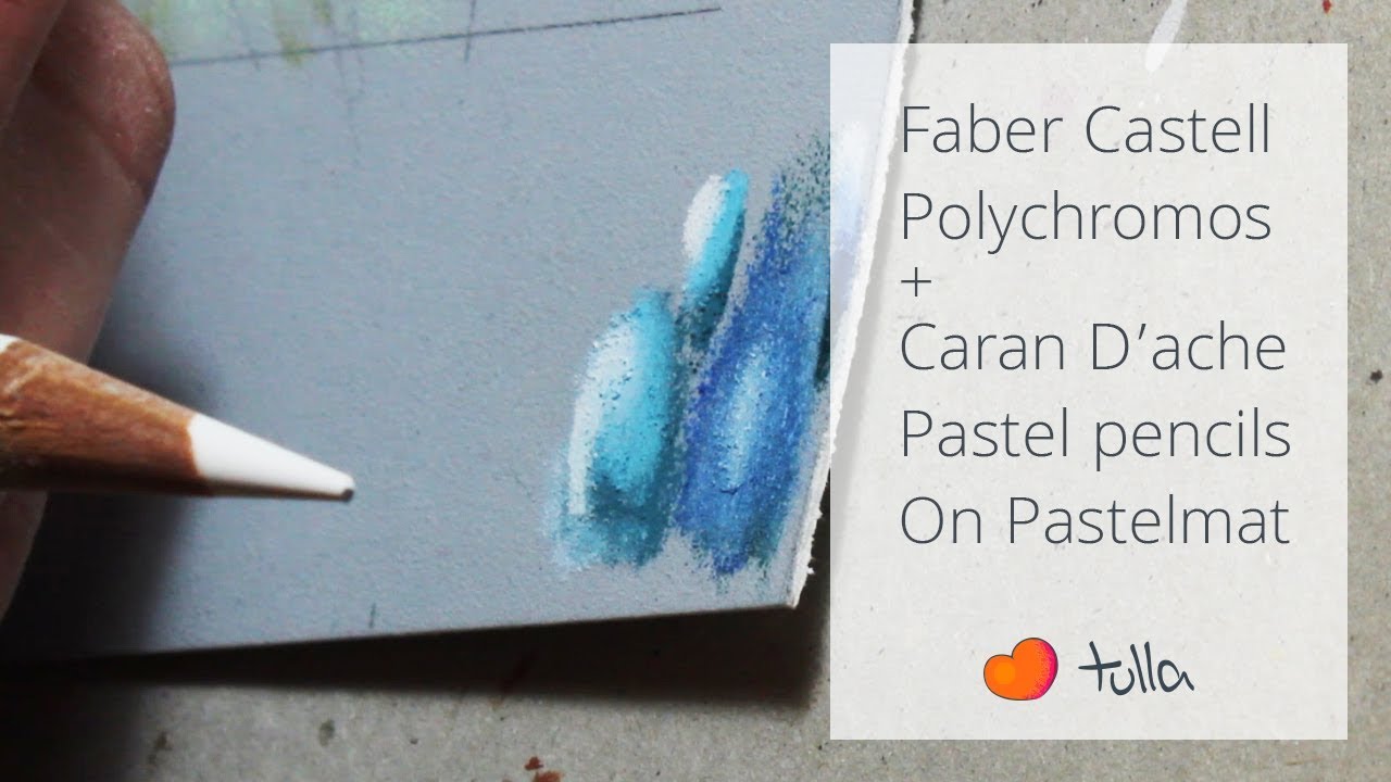 Comparing colored pencils (Polychromos) and pastel pencils (Caran D'ache) on Pastelmat