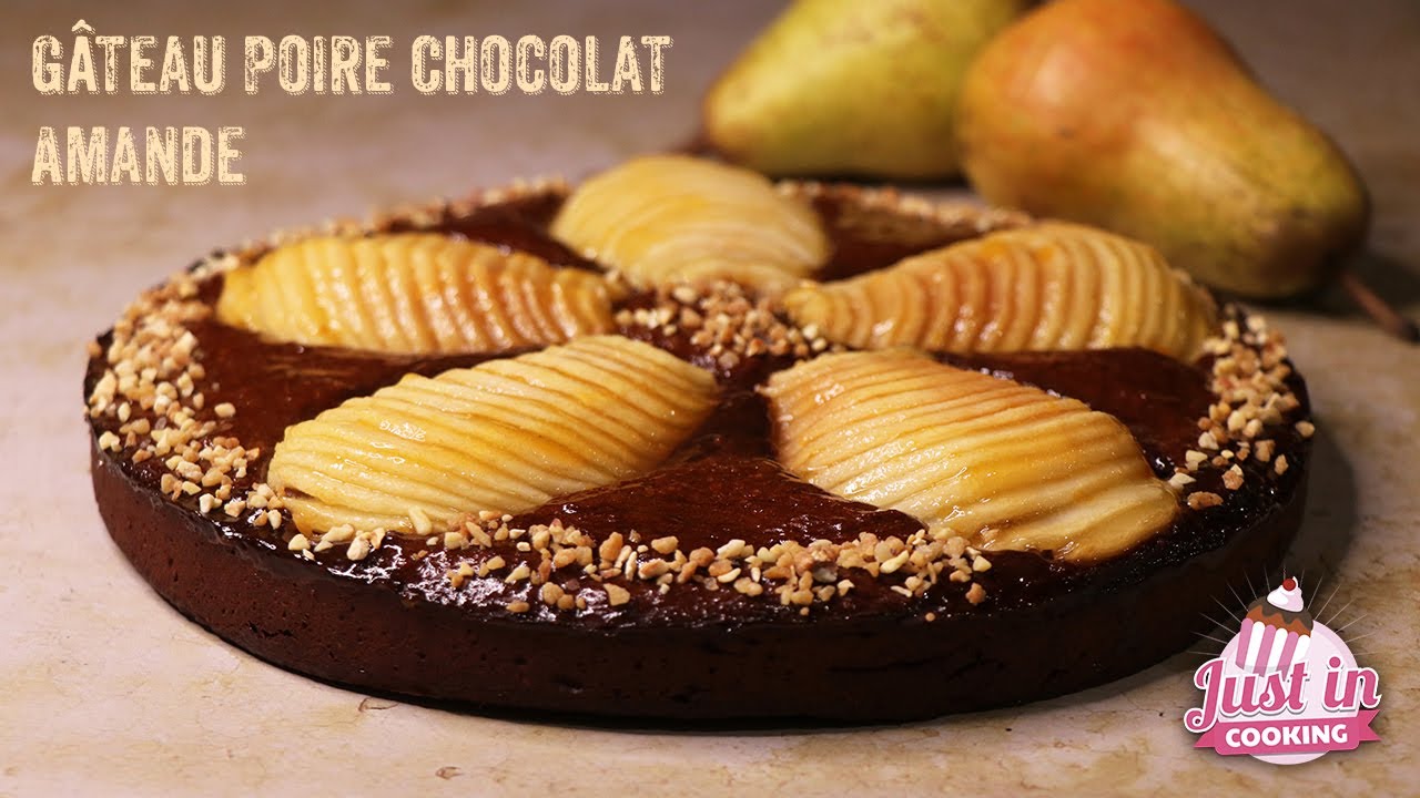 Recette de Gâteau Fondant Poire Chocolat Amande