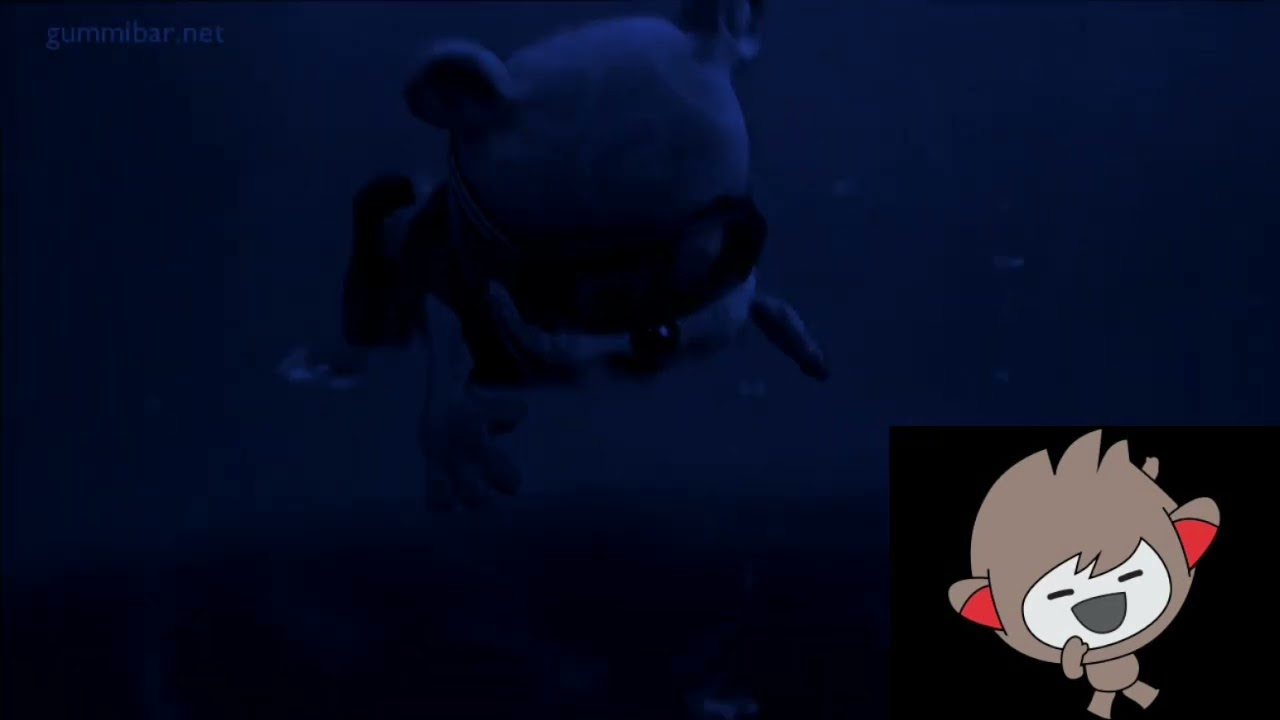 Bubble up gummy bear in chorded alien squared