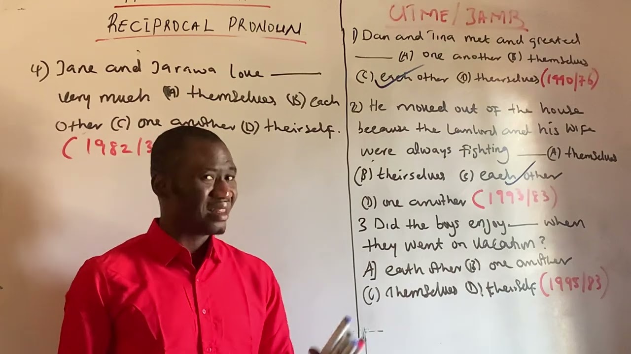 English Prep Q & A ( RECIPROCAL PRONOUN)