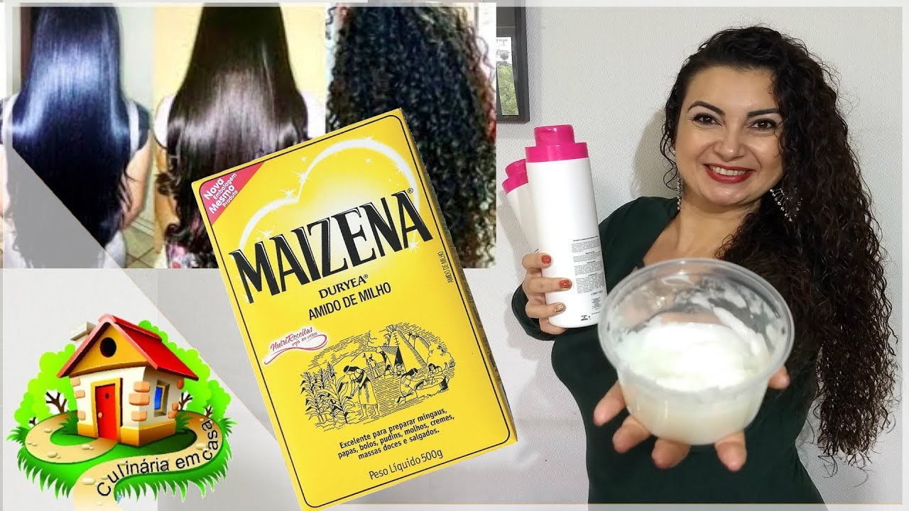 HIDRATAÇÃO CASEIRA MILAGROSA COM MAIZENA (ótima para cabelos secos)