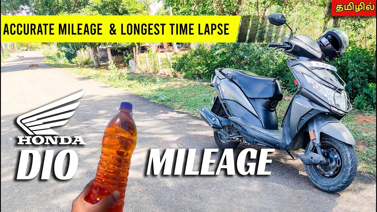 Honda Dio mileage | Tamil | Accurate result | tested | 2023 | Time lapse video pullingo vandi