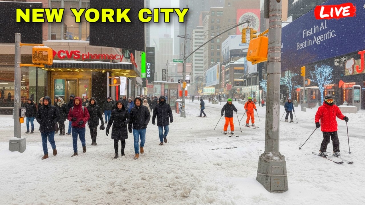 IRL New York City Snow Blizzard Walk Woodside Queens To Manhattan (23rd February 2026)