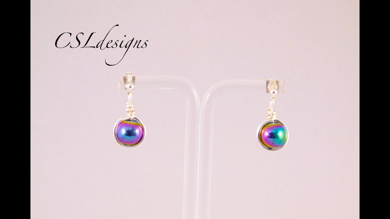 Easy wirework drop earrings