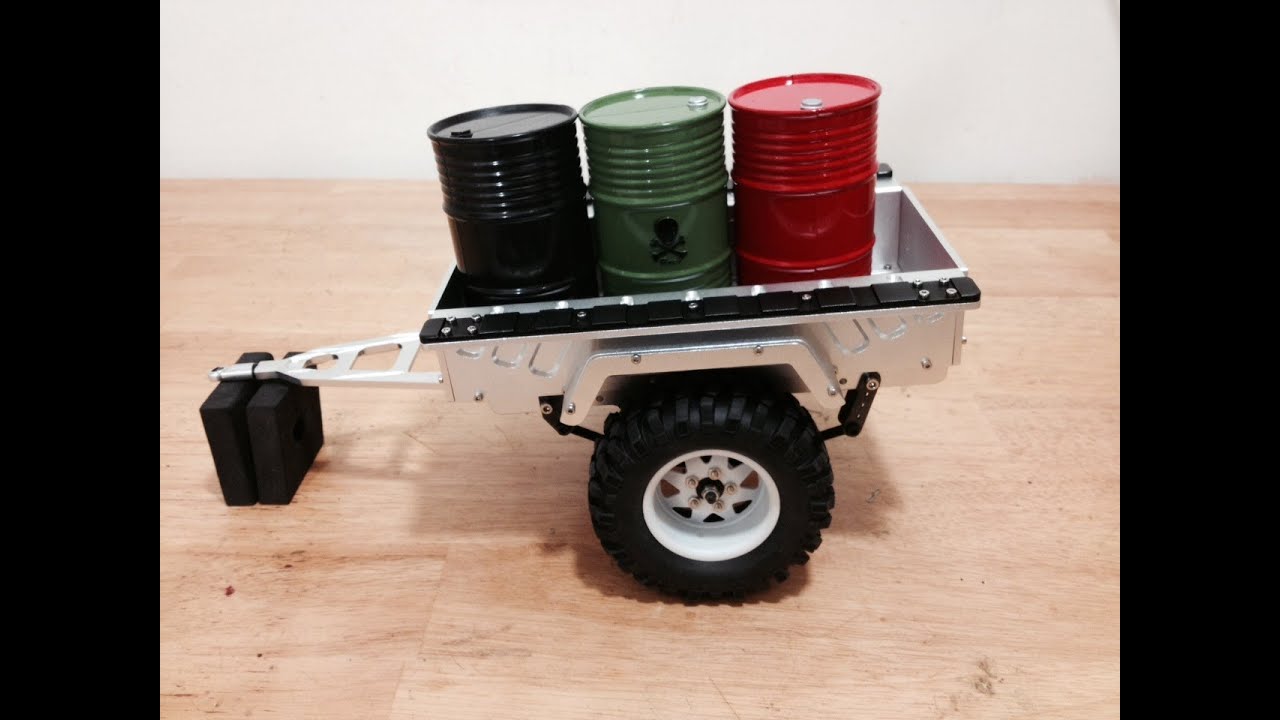 AsiaTees 1/10 Aluminum Trailer and 44 Gallon Oil Drum Unboxing