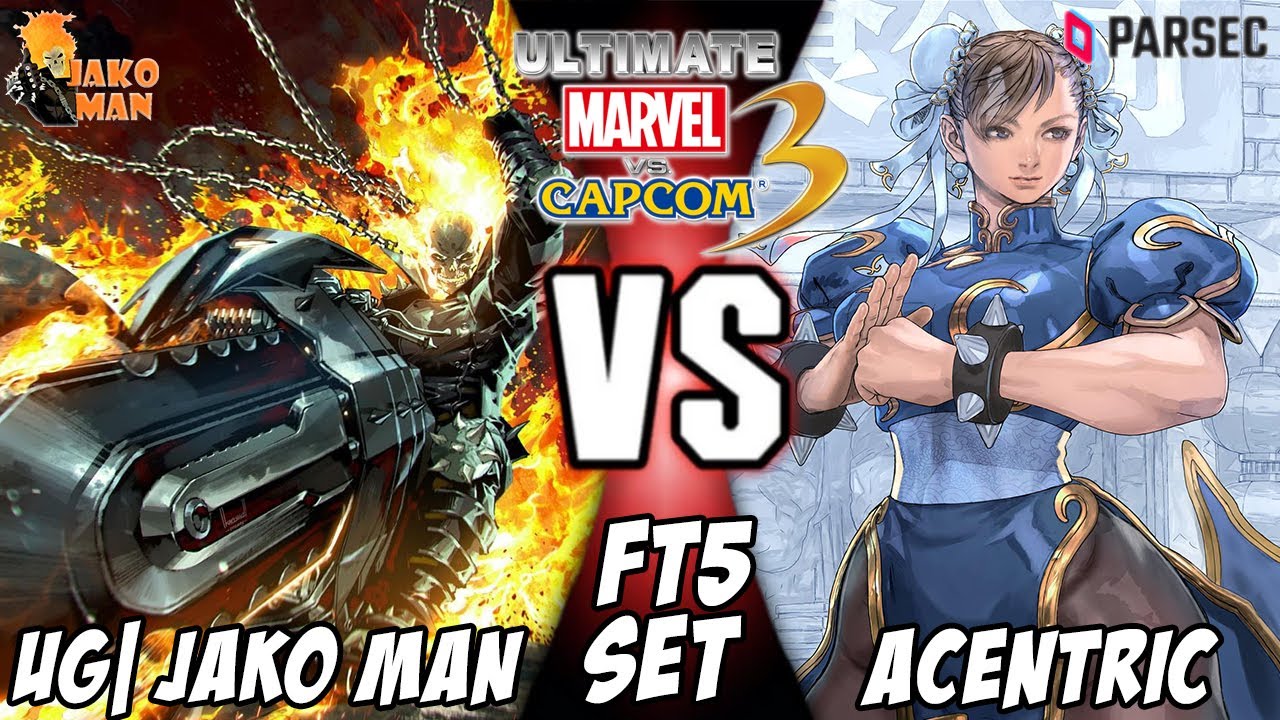 UMVC3 FT5 Set - UG| Jako Man (GR/Haggar/Nemesis) VS Acentric (Chun-Li, Morrigan, Rocket Raccoon)