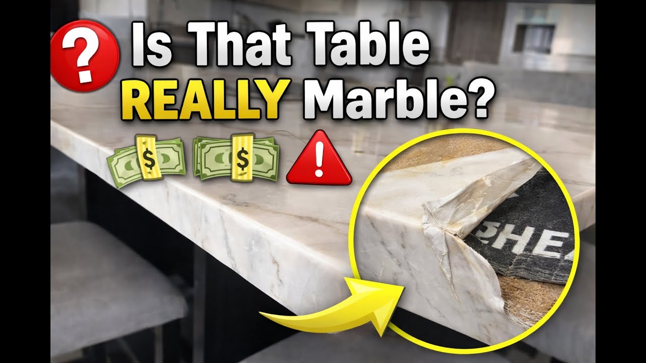 Is That Really a Marble Table? What Stores Aren’t Telling You About Veneer & Coated Stone