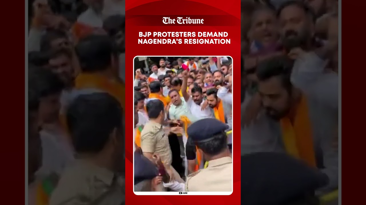 Karnataka: BJP Workers Protest, Demand Minister B Nagendra&rsquo;s Resignation