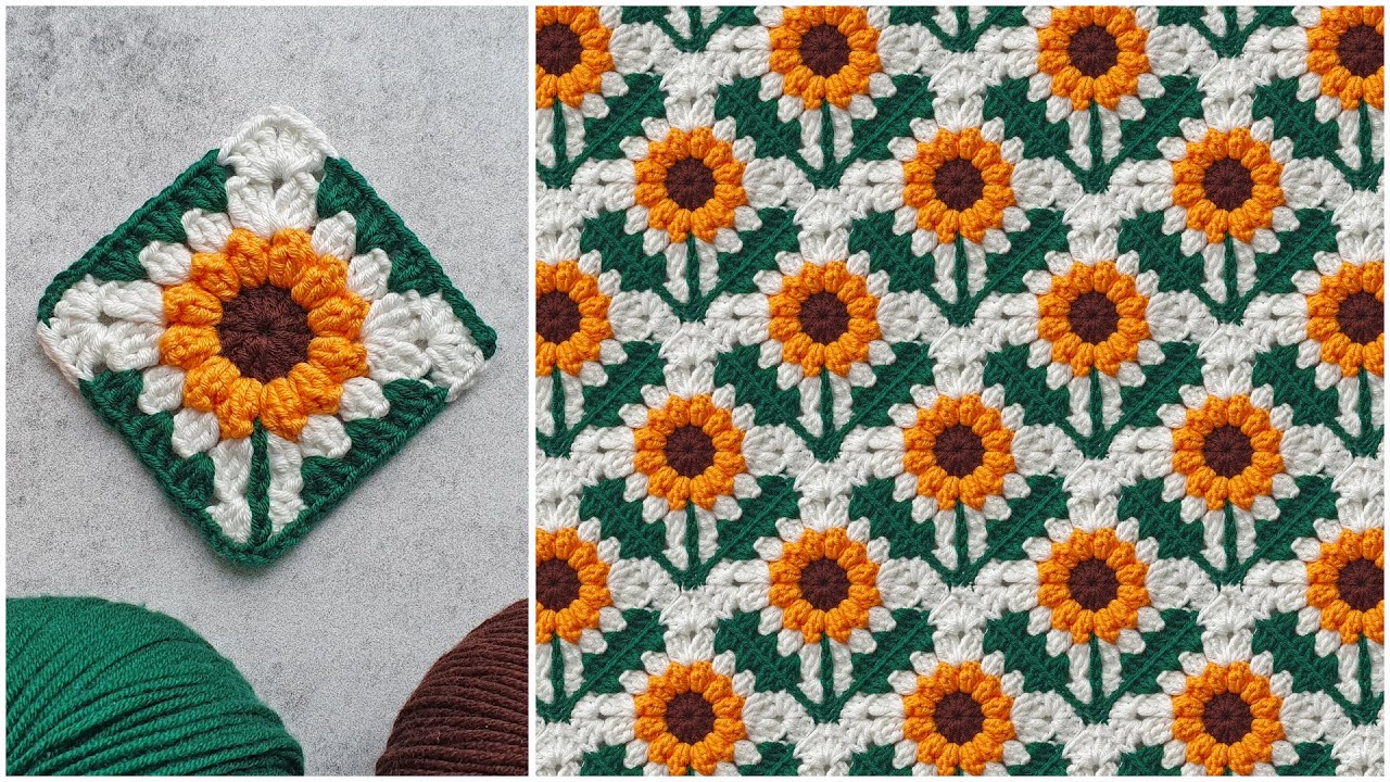 Such an interesting crochet granny square. Crochet.