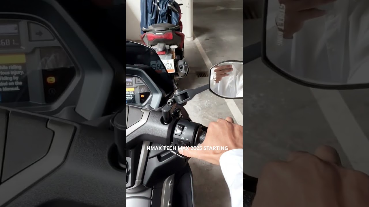 NMAX Tech Max startup 🛵⚡ Dash lights up, systems check ✅ Ready to ride in style! 💨 #NMAX #TechMax
