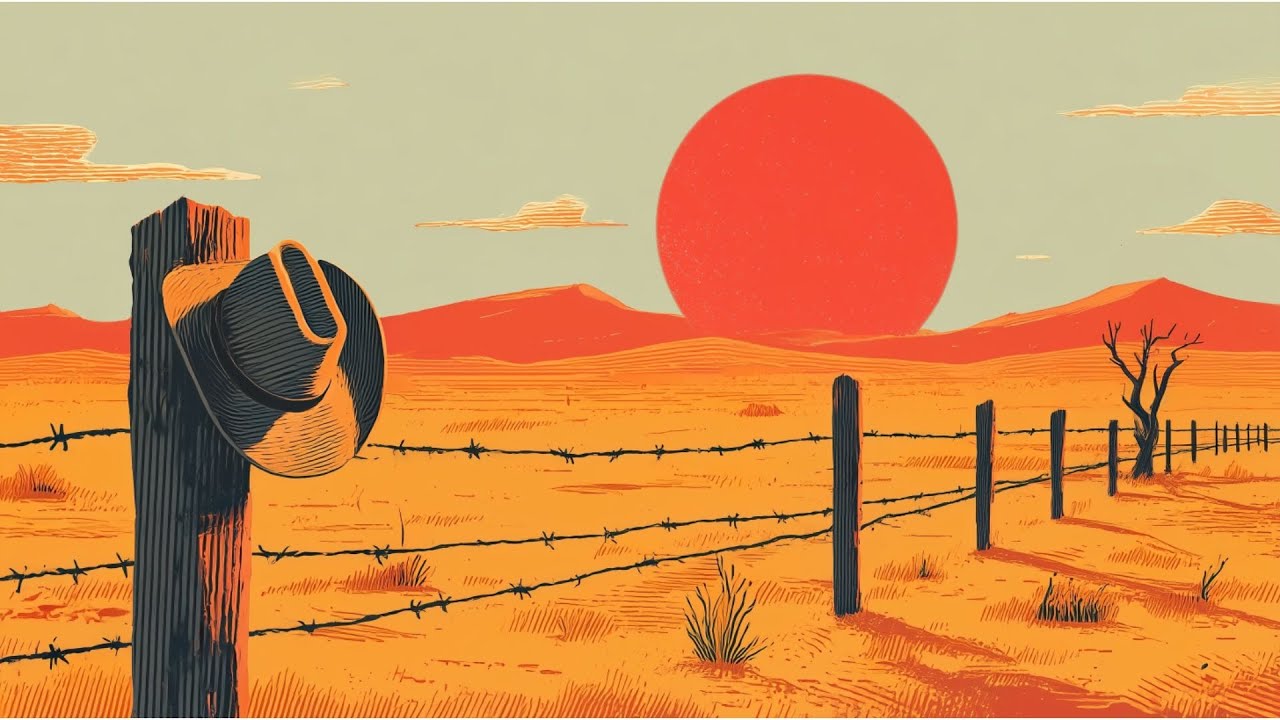Red Sun Fence | Psychedelic Western Rock Chill | 2 Hours