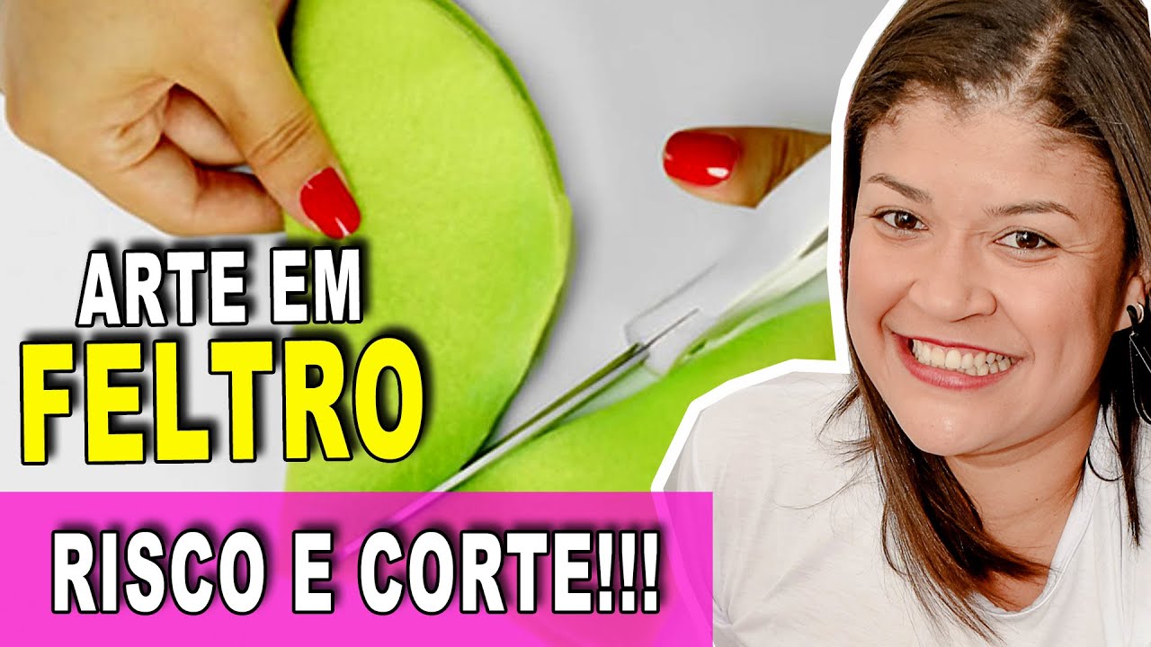 COMO RISCAR E CORTAR O FELTRO - para iniciante!!!