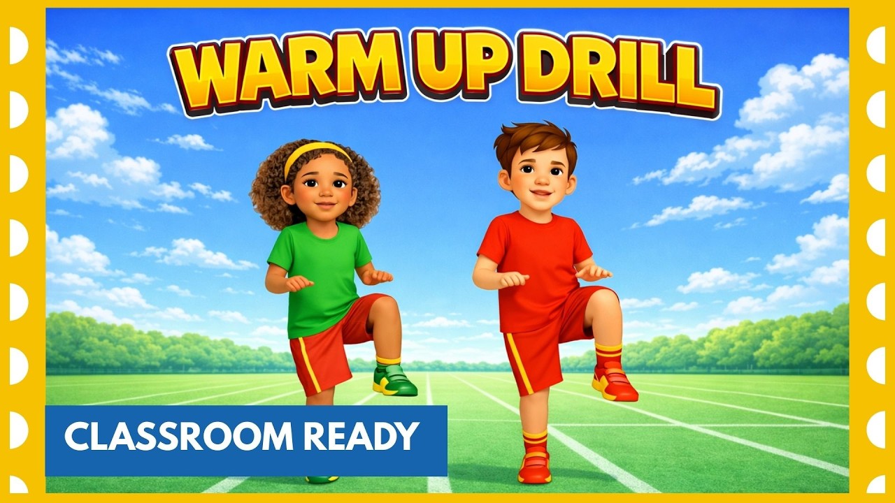 Quick Warm Up Routine for Kids | Get Moving in PE Class, Sports Day, and Classroom Brain Breaks