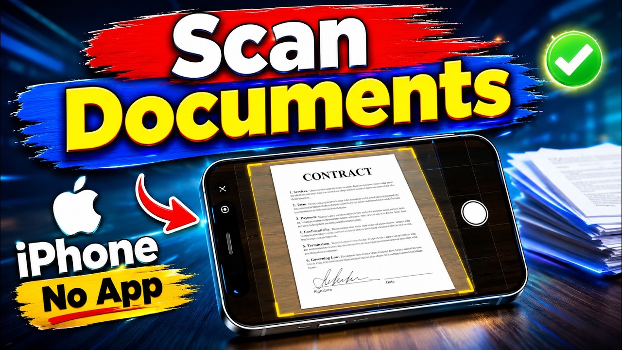How to Scan Documents on iPhone (No Third-Party Apps Needed) | FREE Built-in Scanner Guide
