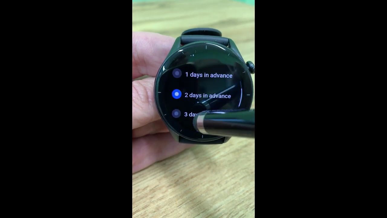 Menstrual cycle tracking on the Amazfit smartwatch
