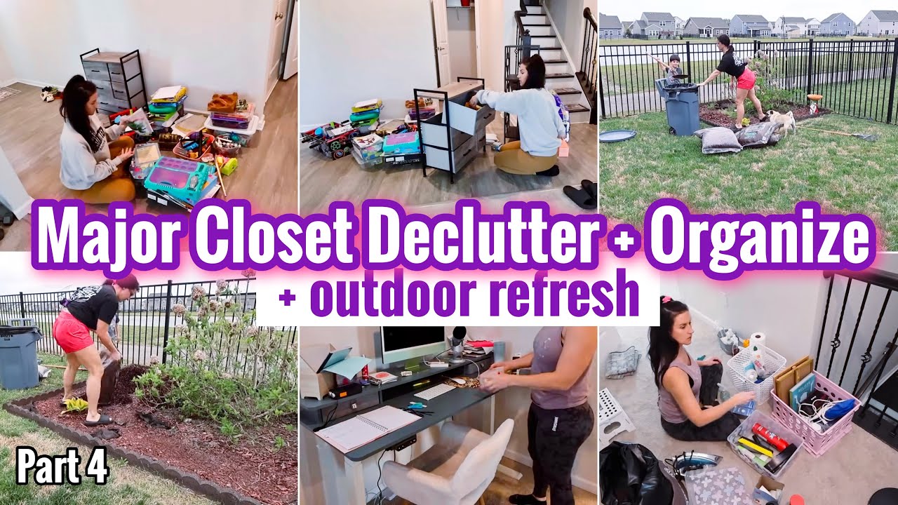 MASSIVE CLOSET DECLUTTER + ORGANIZE | OUTDOOR REFRESH, 3 CLOSET CLEANING + MORE | SPRING CLEAN PART4