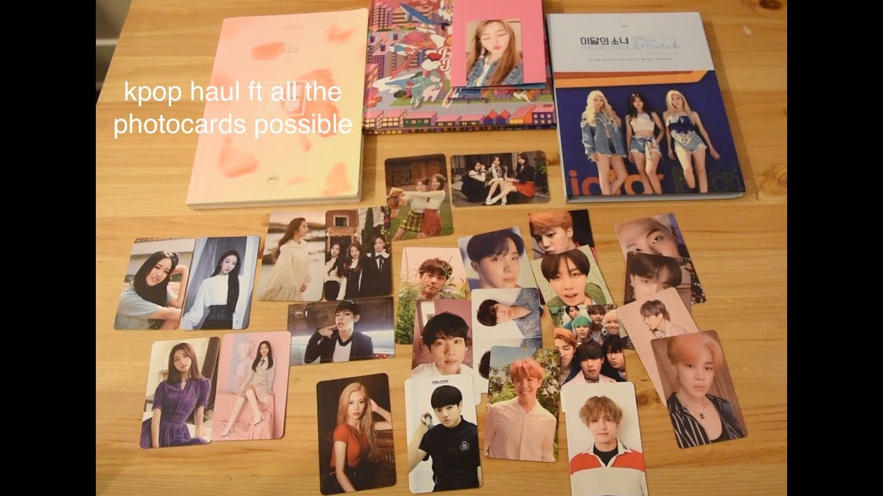 kpop photocard + albums haul ft. bts, loona, rocket punch