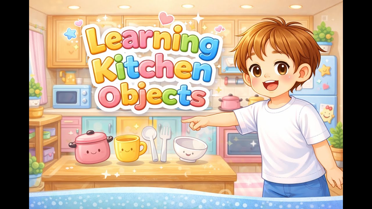 Learn Kitchen Objects at Home | Kids Learning Song with Bibo