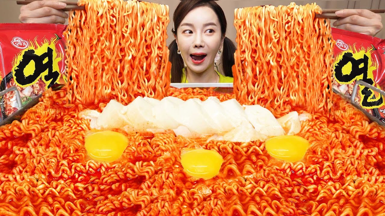 RUS SUB) Spicy Yeol Ramen 🍜 Soft Tofu on Top! Korean Noodle Mukbang ASMR Recipe Eatingshow Ssoyoung