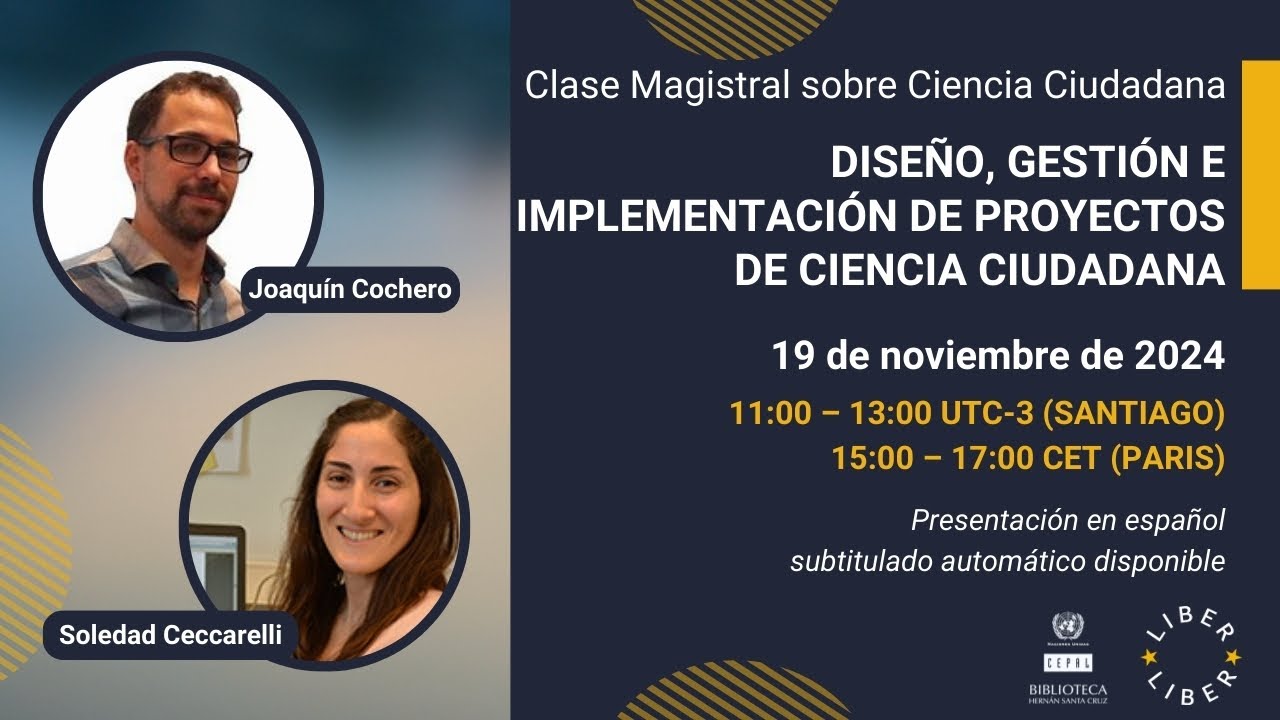 📌 Sesión 4: Diseño, gestión e implementación de Proyectos de Ciencia Ciudadana
