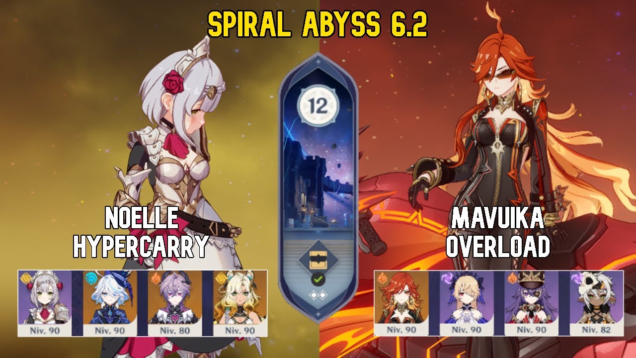 Noelle Durin & Mavuika Overload | Spiral Abyss Floor 12 | Genshin Impact Luna 6.2