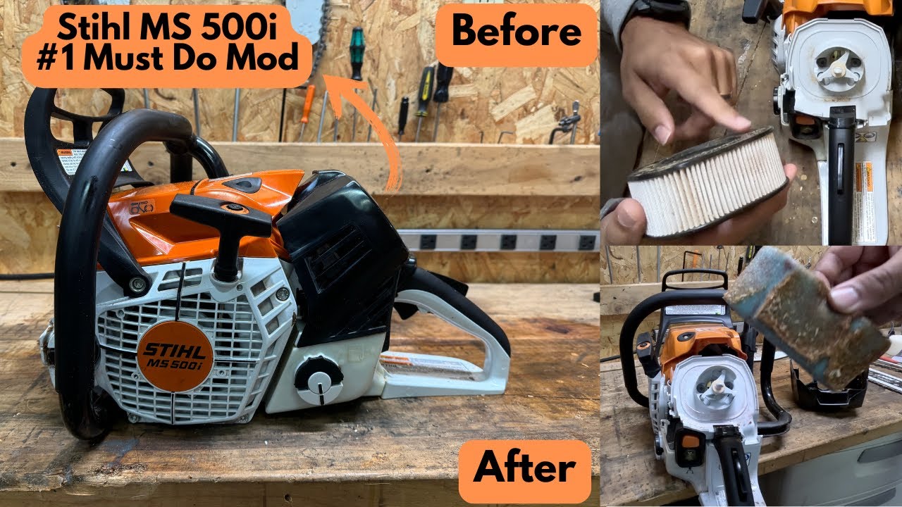 Stihl Ms500i MUST DO Modification - MaxFlow Air Filter Install and First Impressions!