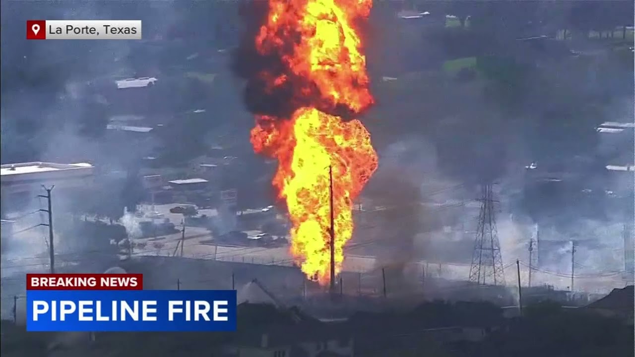 Texas pipeline explodes, catches fire in Houston suburb, forcing evacuations
