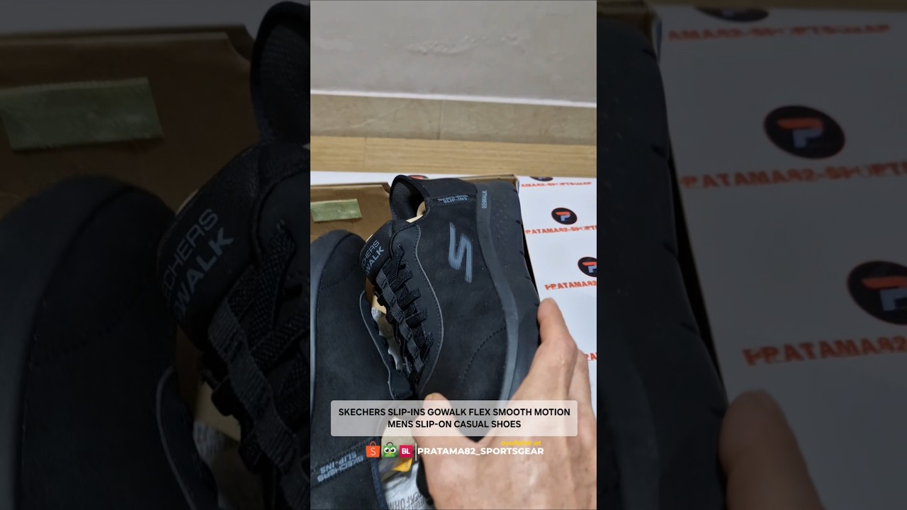 SKECHERS SLIP-INS GO WALK FLEX SMOOTH MOTION SUEDE SHOES HITAM BLACK (FULL VIDEO CHECK OUR CHANNEL)