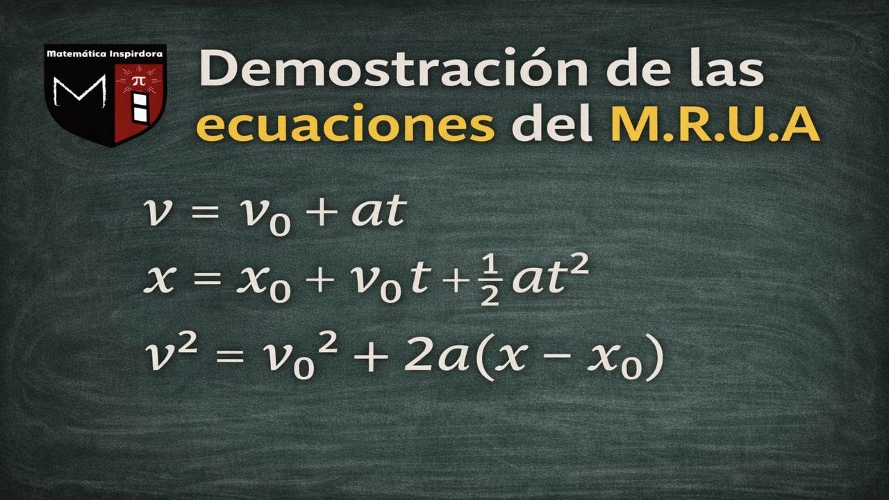 Demostración las ecuaciones del M.R.U.A 