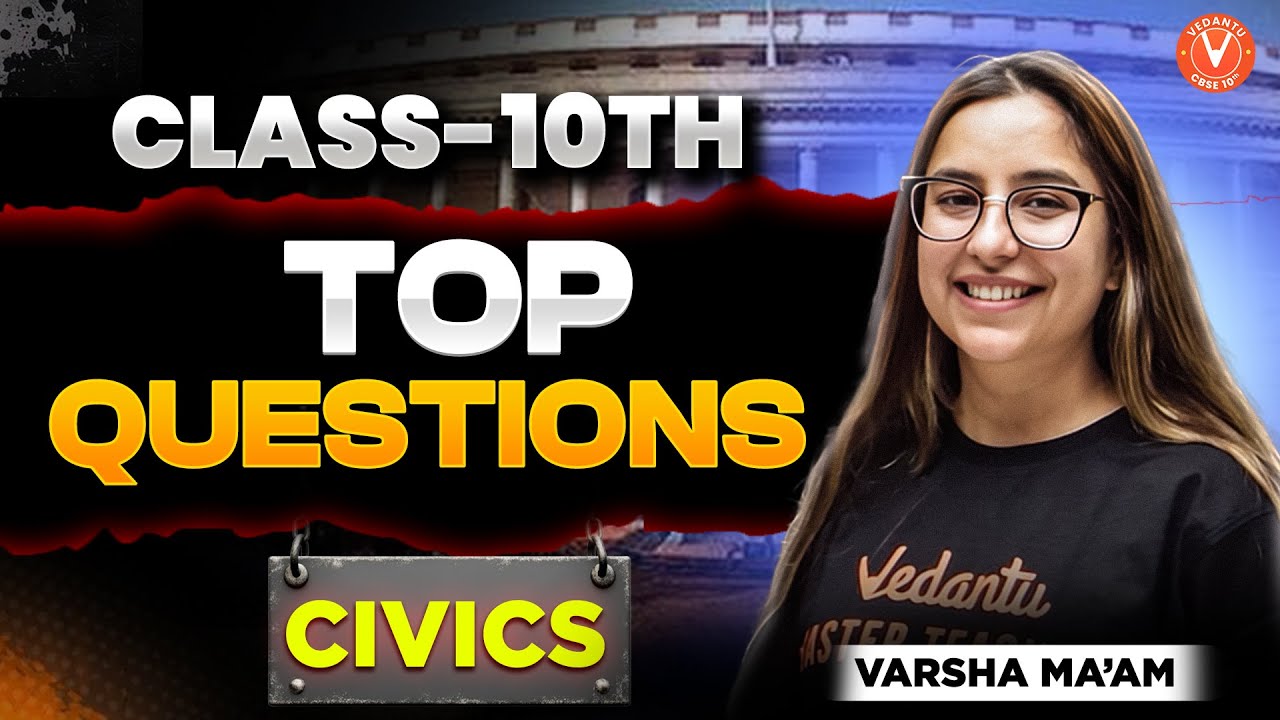 Class 10 Civics Top PYQs Explained 💥 | Important Questions for Boards 2026 | Varsha Mam