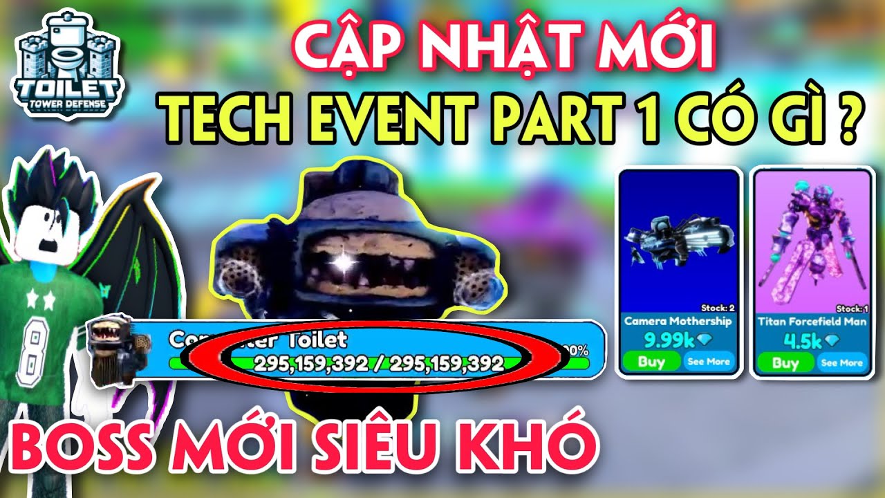 CẬP NHẬT MỚI TECH EVENT CÓ GÌ ? BOSS MAP MỚI SIÊU KHÓ - TOILET TOWER DEFENSE