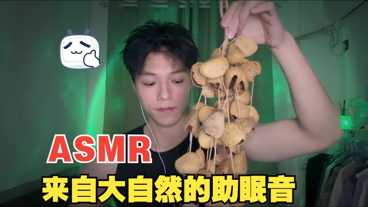 ASMR来自大自然的风铃果，雨棍，松果，波浪鼓助眠