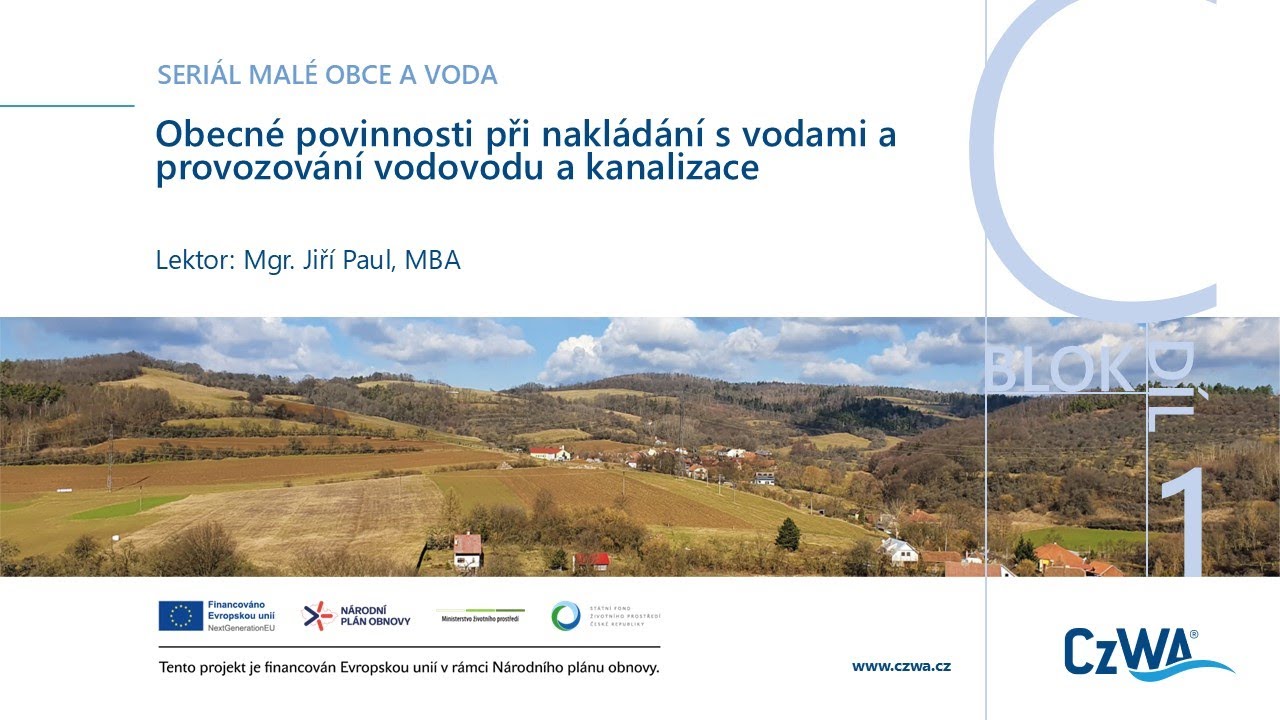 C1 Obecné povinnosti při nakládání s vodami a provozování vodovodu a kanalizace