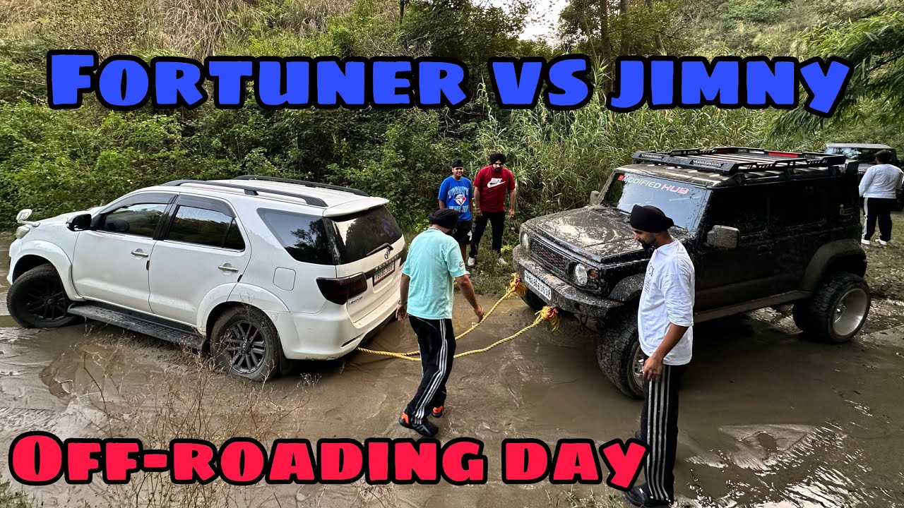 Off-roading day with jimny 🚗| fortuner us jimny ho gya aj | off-roading part-1 |modified hub jimny