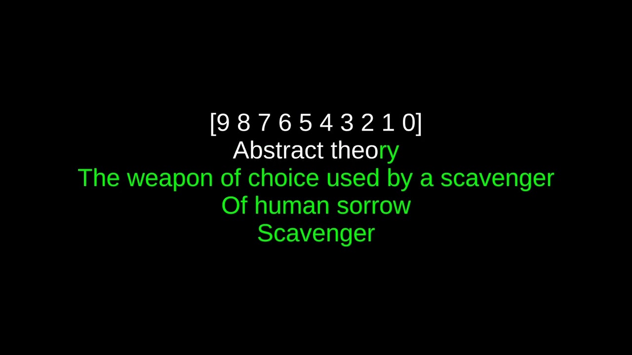 Death - Scavenger of Human Sorrow (karaoke)