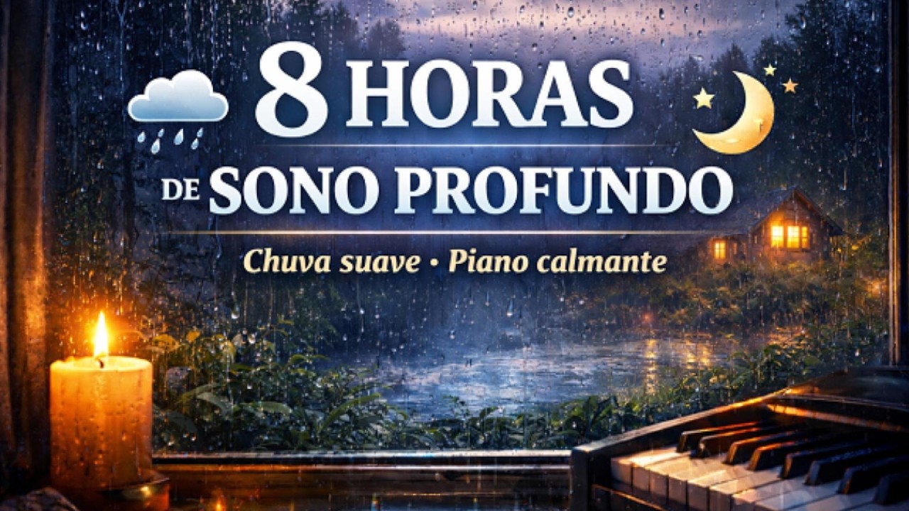 8 Horas de Sono Profundo: Música Instrumental e Sons da Natureza 🌿🌙