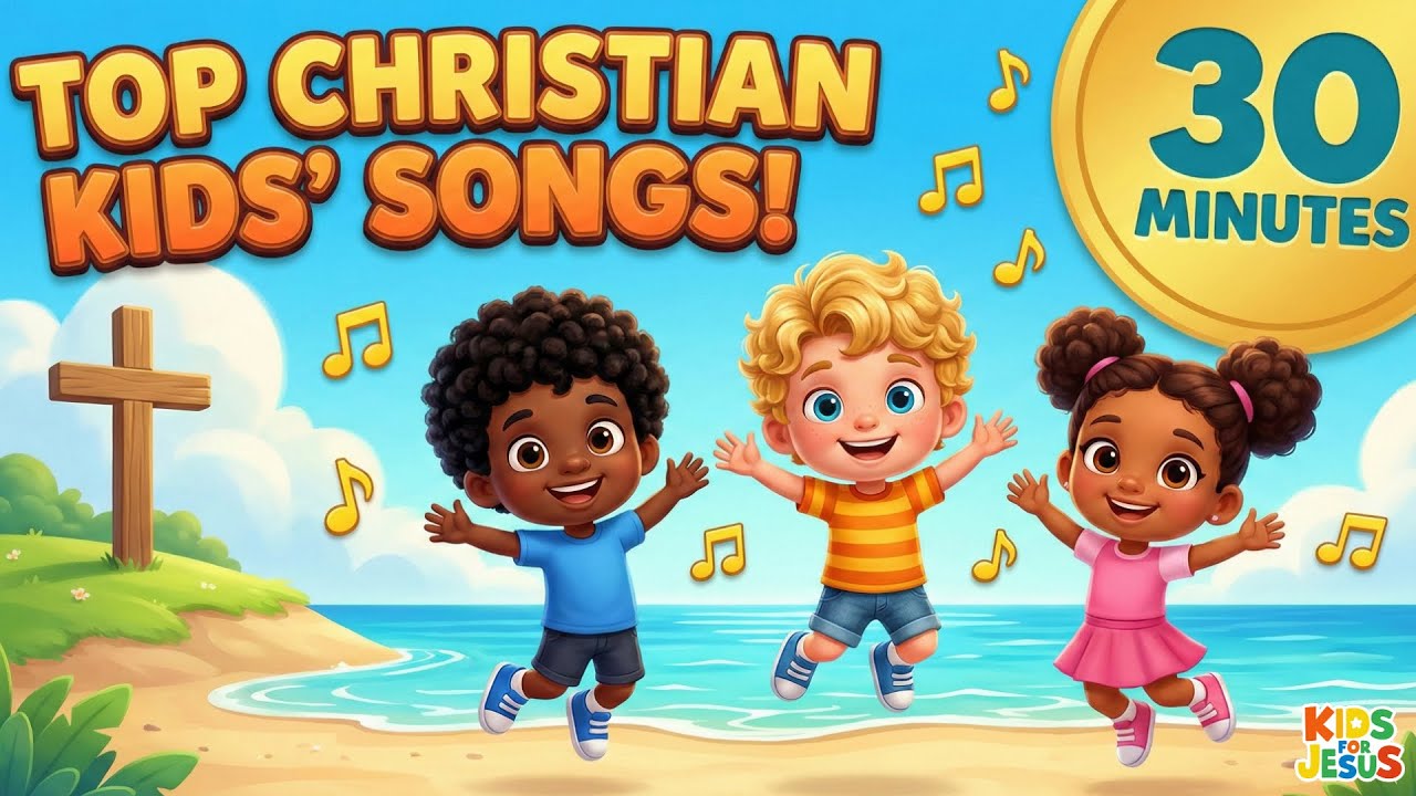 30 Minutes of Christian Songs for Kids | Joyful Bible Songs | Joy Joy Joy & This Little Light & more