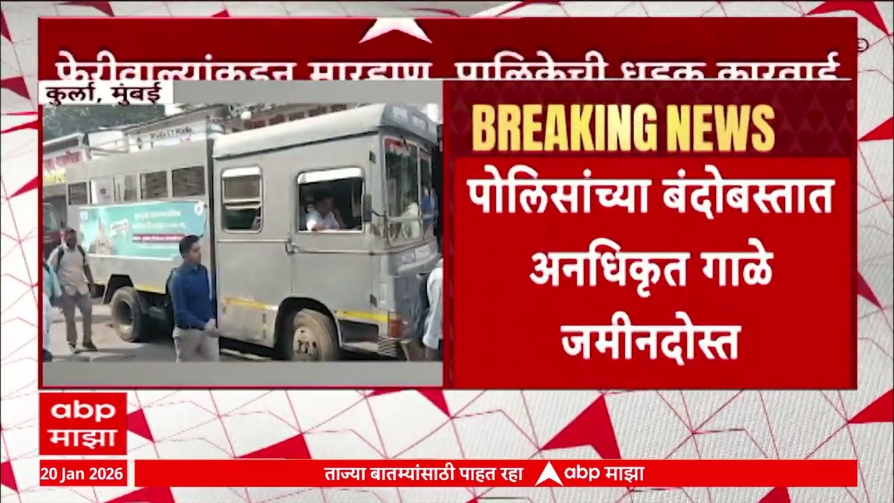Kurla BMC Action : कुर्ल्यात फेरीवाल्यांकडून झालेल्या मारहाणीनंतर मुंबई पालिका अॅक्शन मोडवर