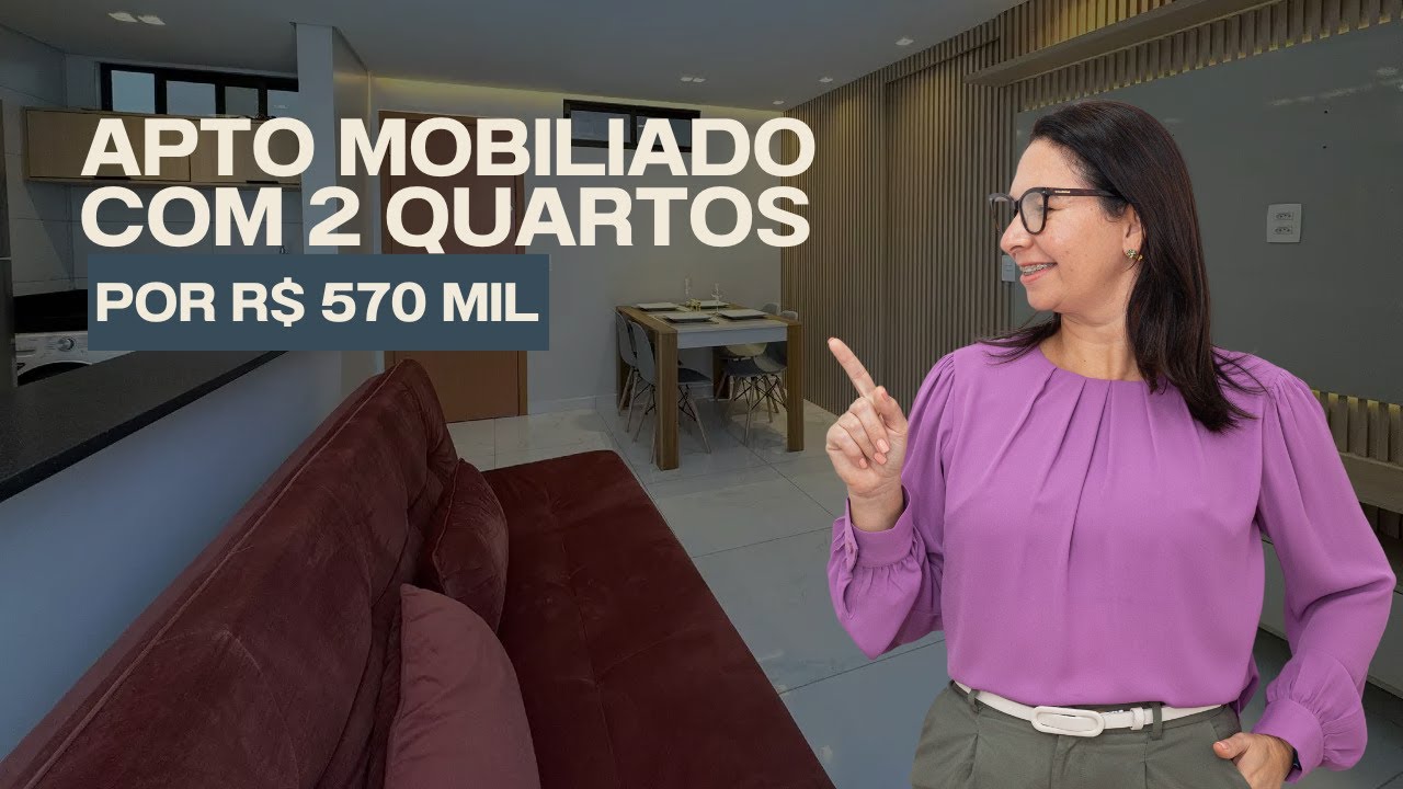 Apartamento mobiliado com 2 quartos por R$ 570 Mil em  Intermares Cabedelo - PB